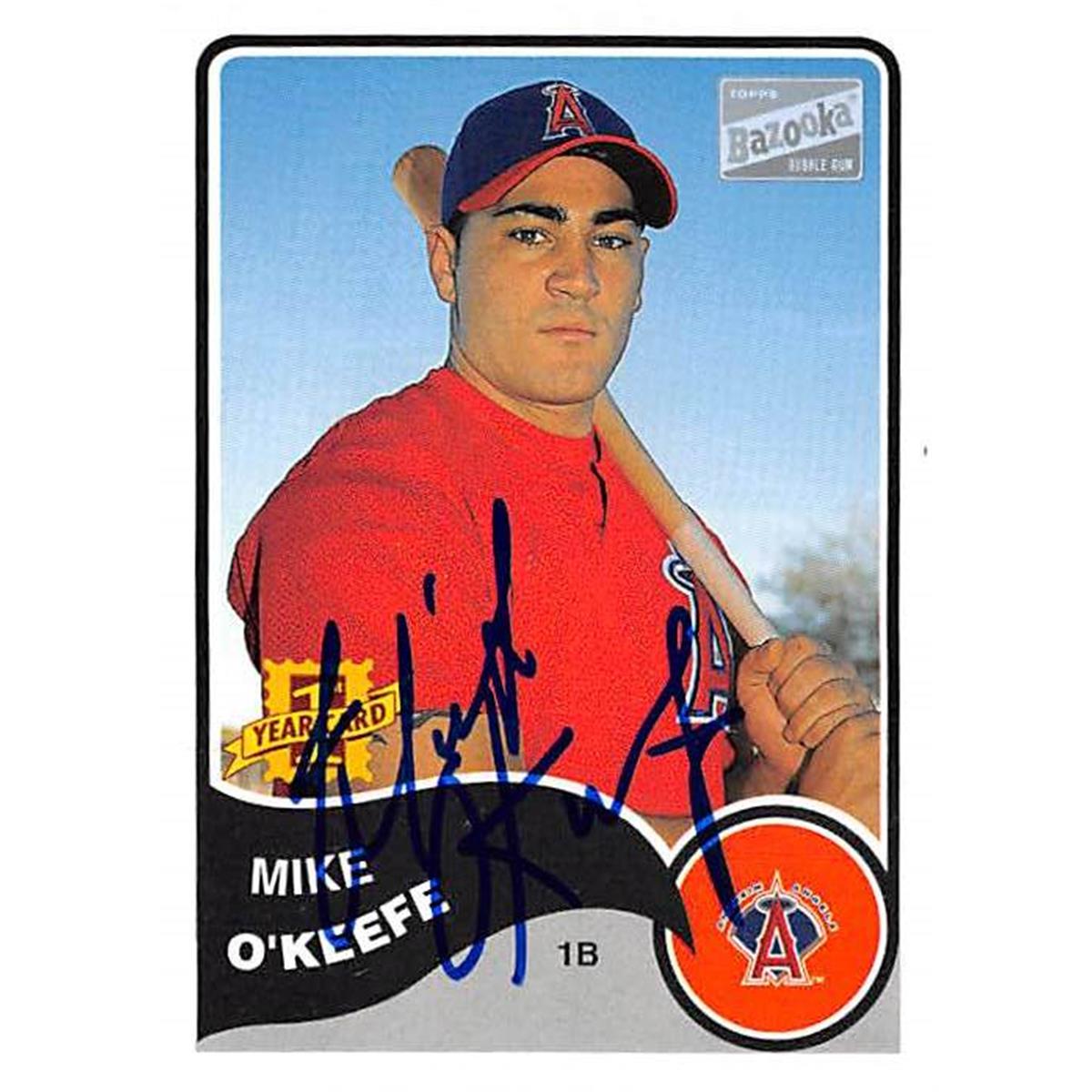 Picture of Autograph Warehouse 366108 Mike Okeefe Autographed Baseball Card - 2003 Topps Bazooka-181