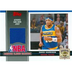 Picture of Autograph Warehouse 409127 David Harrison Player Worn Jersey Patch Basketball Card - Indiana Pacers 2005 Topps Hardwood Classics No.HCDHA