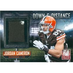 Picture of Autograph Warehouse 409190 Jordan Cameron Player Worn Jersey Patch Football Card - Cleveland Browns 2014 Panini Elite No.10 LE 26-49