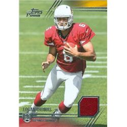 Picture of Autograph Warehouse 409193 Logan Thomas Player Worn Jersey Patch Football Card - Arizona Cardinals 2014 Topps Prime Rookie No.PPLT