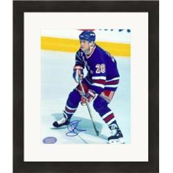 Picture of Autograph Warehouse 409352 8 x 10 in. Steve Larmer Autographed Matted & Framed Photo - New York Rangers No.1