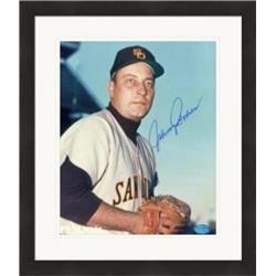 409458 8 x 10 in. Johnny Podres Autographed Matted & Framed Photo - San Diego Padres