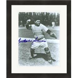 409695 8 x 10 in. Charlie Silvera Autographed Matted & Framed Photo - B&W New York Yankees