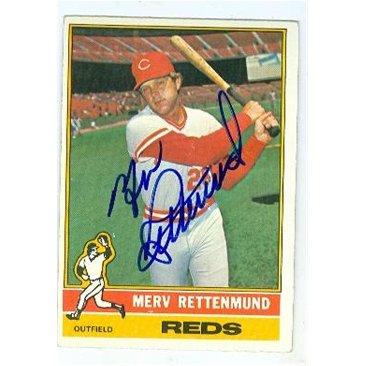 Picture of Autograph Warehouse 223218 Merv Rettenmund Autographed Baseball Card - Cincinnati Reds 1976 Topps No.283