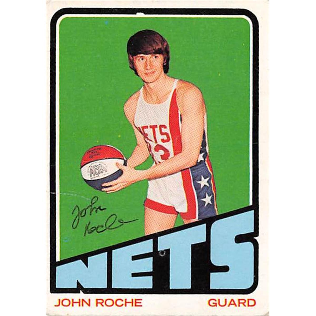 Picture of Autograph Warehouse 376874 John Roche Autographed Basketball Card - New York Nets ABA 1972 Topps No.182