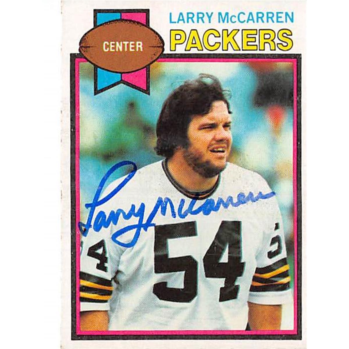 Picture of Autograph Warehouse 377227 Larry Mccarren Autographed Football Card - Green Bay Packers 1979 Topps No.501