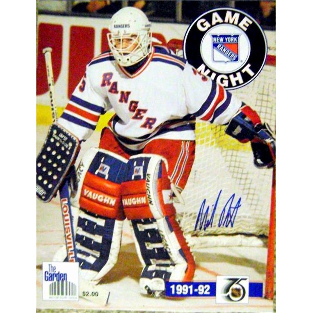 Picture of Autograph Warehouse 377564 Mike Richter Autographed Program - New York Rangers Stanley Cup Champion 67 1991 1992