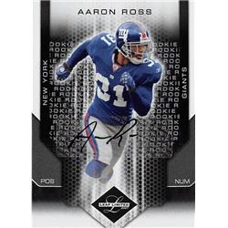 Picture of Autograph Warehouse 377938 New York Giants Aaron Ross Autographed Football Card - New York Giants 2007 Leaf Limited Rookie No.257 LE 78-299