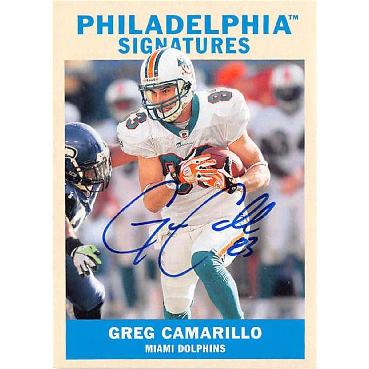 Picture of Autograph Warehouse 377961 Greg Camarillo Autographed Football Card - Miami Dolphins 2009 Upper Deck Signatures No.PSGC