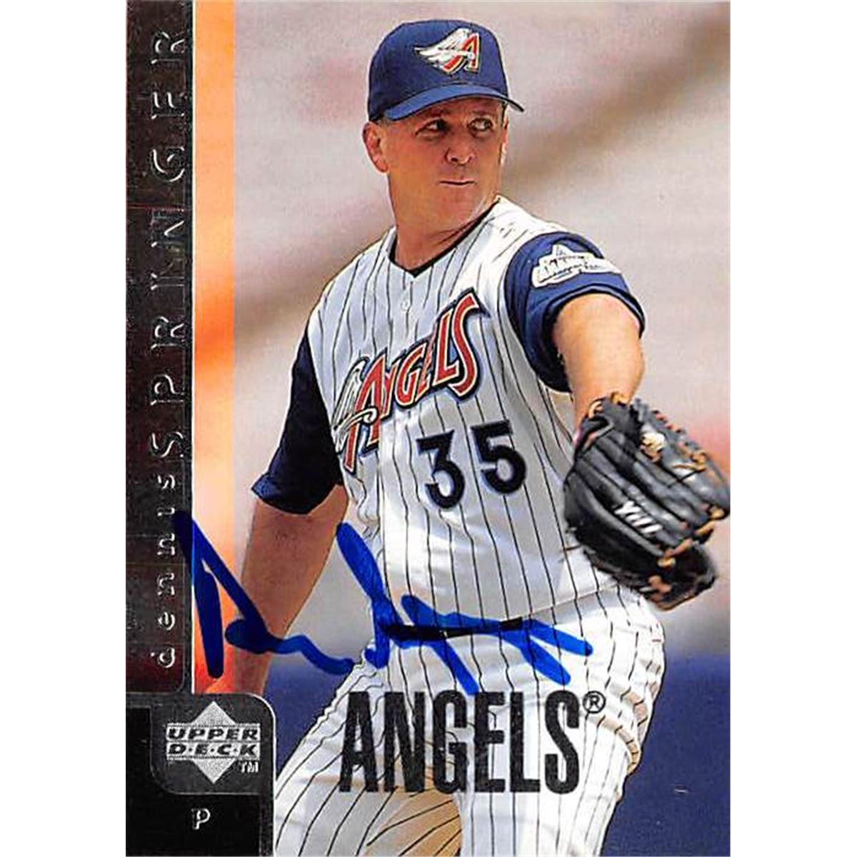 Picture of Autograph Warehouse 366255 Dennis Springer Autographed Baseball Card - Anaheim Angels 1998 Upper Deck No.294