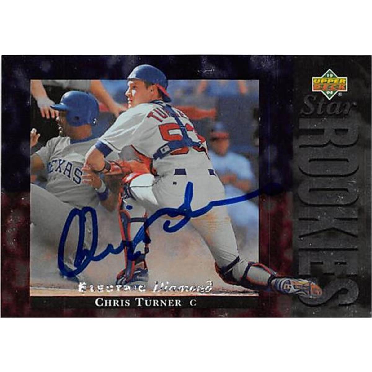 Picture of Autograph Warehouse 366321 Chris Turner Autographed Baseball Card - California Angels 1994 Upper Deck No.29 Star Rookies