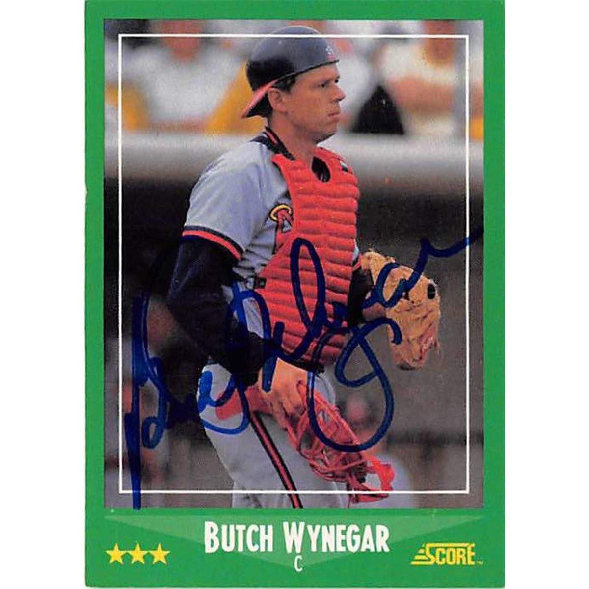 Picture of Autograph Warehouse 366380 Butch Wynegar Autographed Baseball Card - California Angels 1988 Score No.355