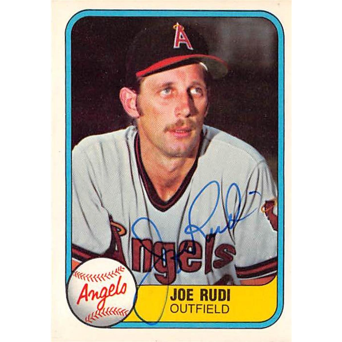 Picture of Autograph Warehouse 366407 Joe Rudi Autographed Baseball Card - California Angels 67 1981 Fleer No.272