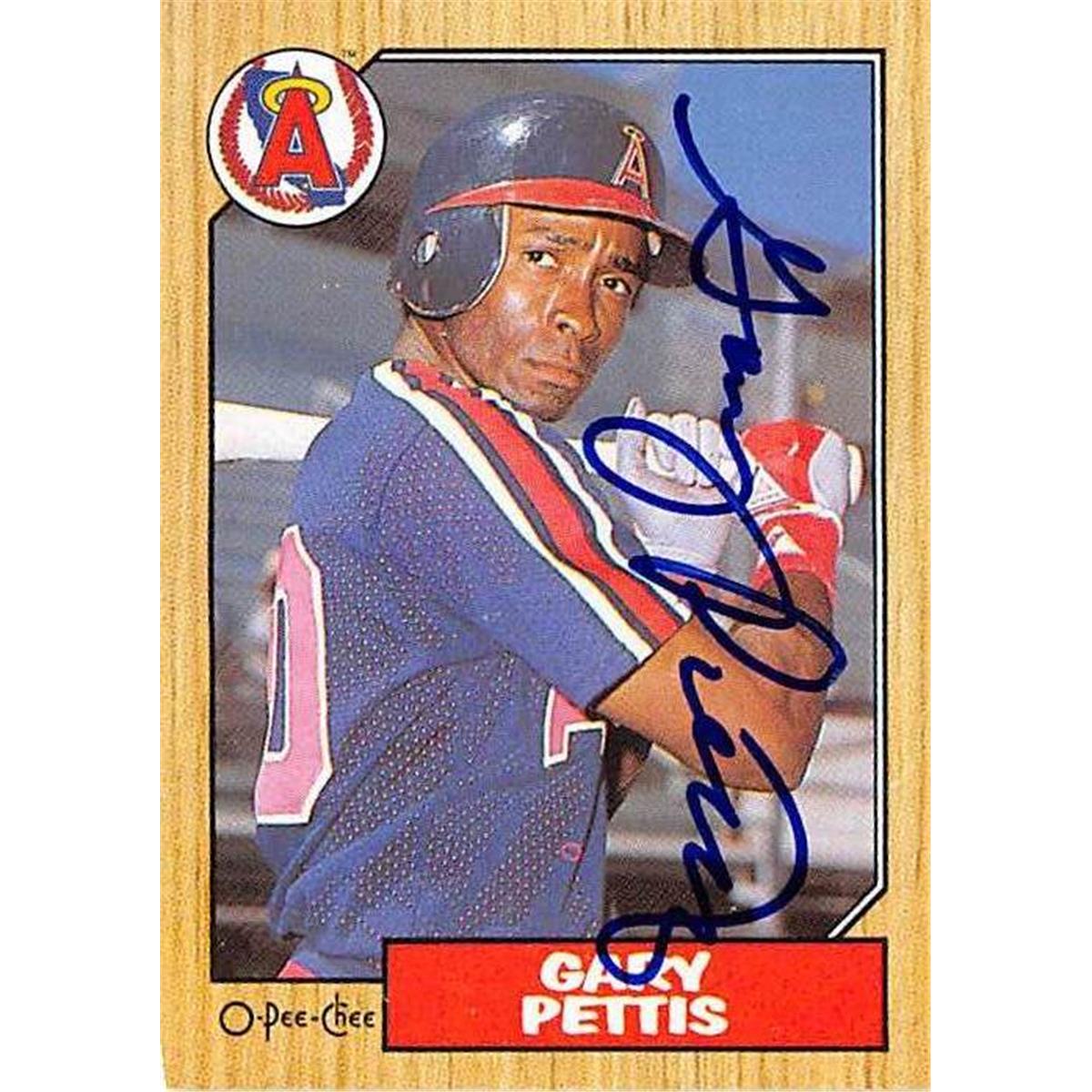 Picture of Autograph Warehouse 366432 Gary Pettis Autographed Baseball Card - California Angels 1987 O Pee Chee No.278