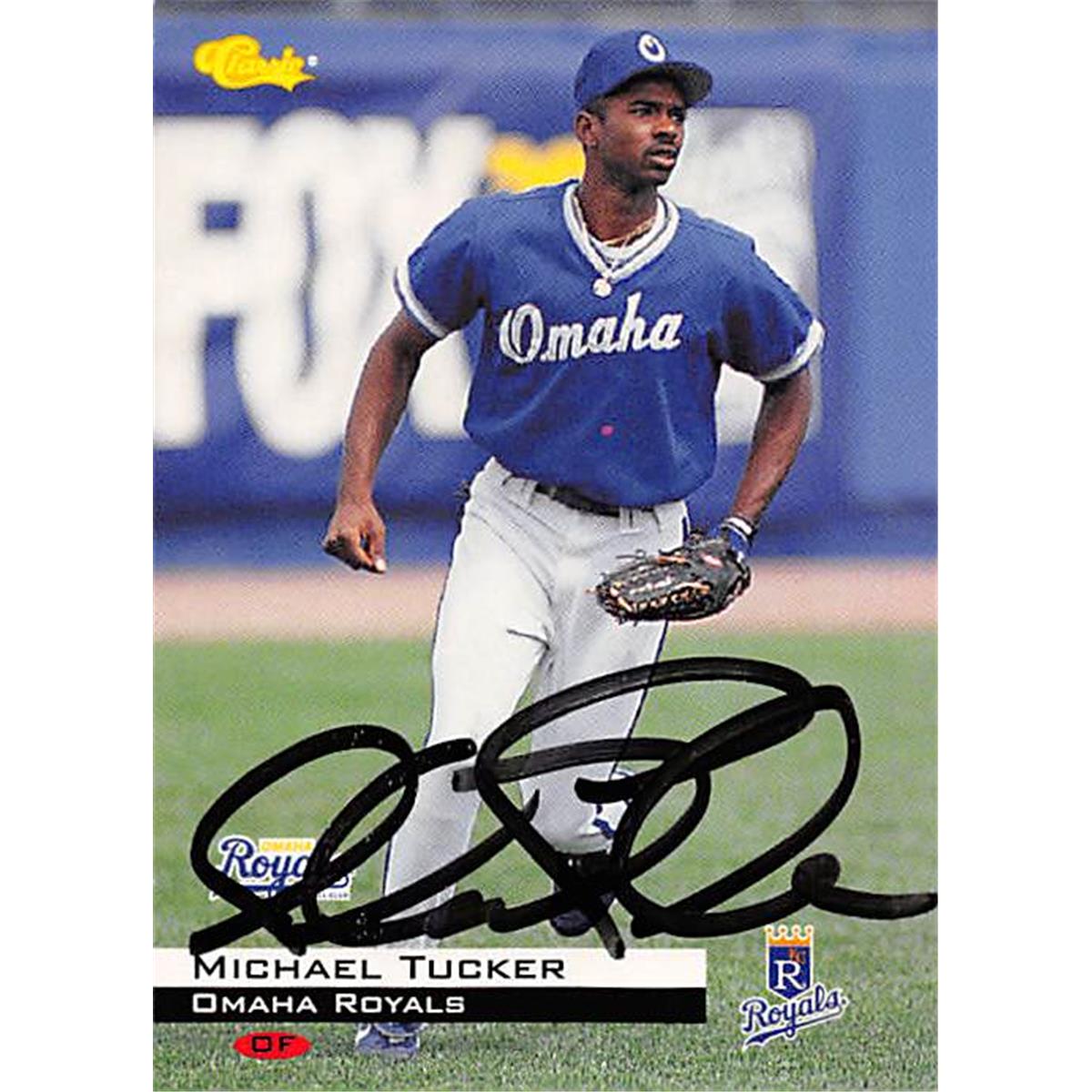 Picture of Autograph Warehouse 366472 Michael Tucker Autographed Baseball Card - Omaha Royals 1994 Classic Minor League Rookie No.150