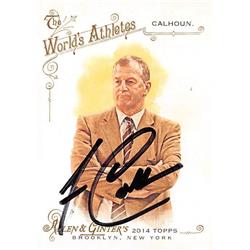 Picture of Autograph Warehouse 366549 Jim Calhoun Autographed Basketball Card - University of Connecticut Huskies UCONN Coach NCAA 2014 Allen Ginters No.259