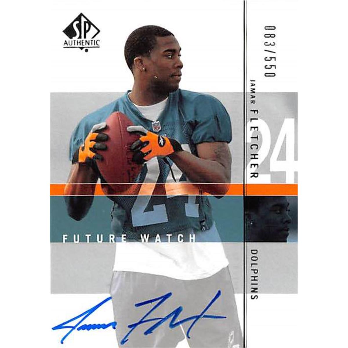 Picture of Autograph Warehouse 366583 Jamar Fletcher Autographed Football Card - Miami Dolphins 2001 Upper Deck Future Watch No.135
