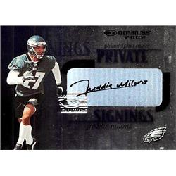 Picture of Autograph Warehouse 366596 Freddie Milons Autographed Football Card - Philadelphia Eagles 2002 Donruss Private Signings No.PS20 Rookie