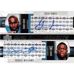 Picture of Autograph Warehouse 366598 Greg Jones & Reggie Williams Autographed Football Card - Jacksonville Jaguars 2004 Upper Deck Dual Endorsements No.DEJW Rookie