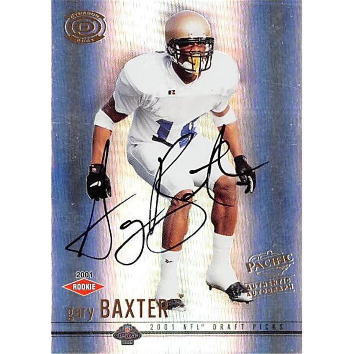 Picture of Autograph Warehouse 366605 Gary Baxter Autographed Football Card - Baylor Bears 2001 Pacific Dynagon No.132 Rookie Refractor
