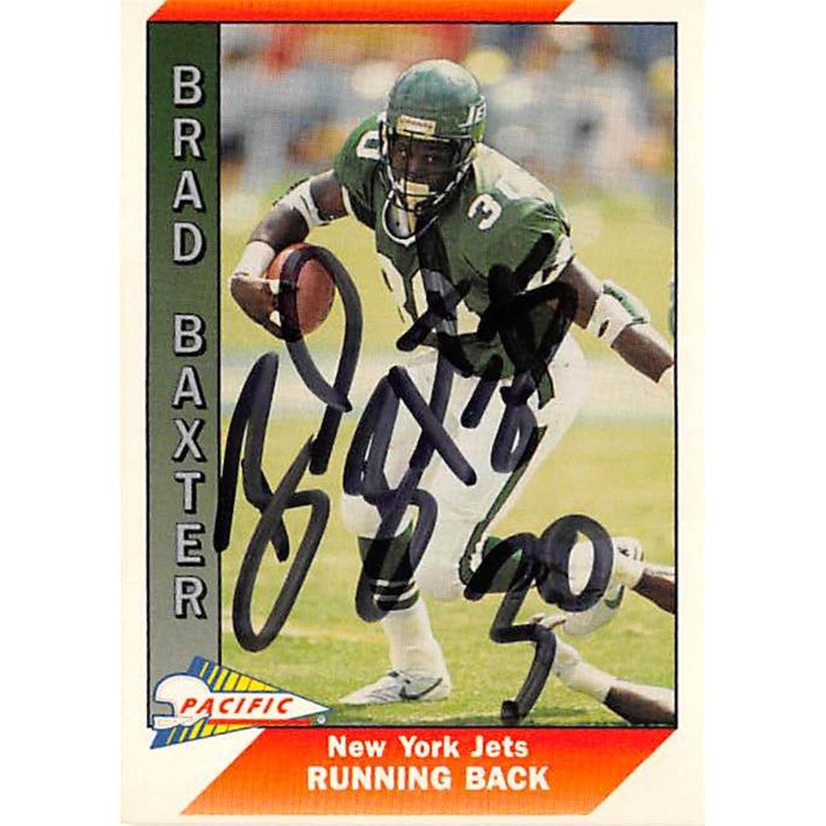 Picture of Autograph Warehouse 366686 Brad Baxter Autographed Football Card - New York Jets 1991 Pacific No.361