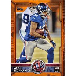 Picture of Autograph Warehouse 376893 Odell Beckham Football Card - New York Giants 2016 Topps No.383 Orange Variation Limited Edition 24 of 75