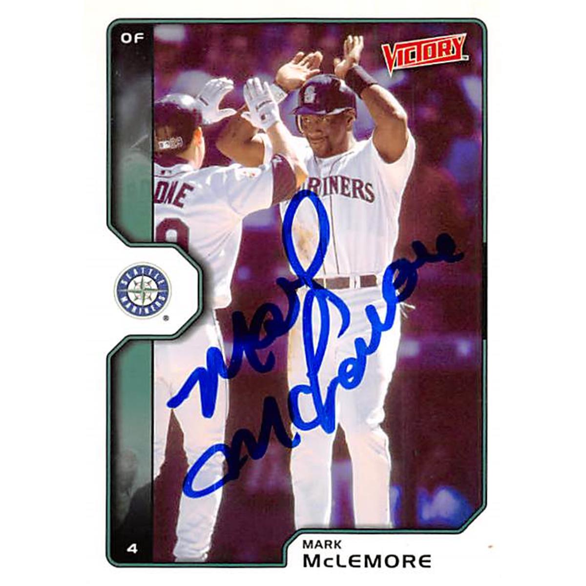 377085 Mark Mclemore Autographed Baseball Card - Seattle Mariners, SC 2002 Upper Deck Victory No.99