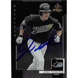 Picture of Autograph Warehouse 377164 Josh Hamilton Autographed Baseball Card - Tampa Bay Rays, SC 1999 Upper Deck Top Prospects No.51 Rookie