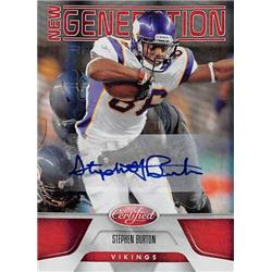 Picture of Autograph Warehouse 377208 Stephen Burton Autographed Football Card - West Texas A&M&#44; Minnesota Vikings 2011 Panini New Generation No.241 Rookie LE 39-250