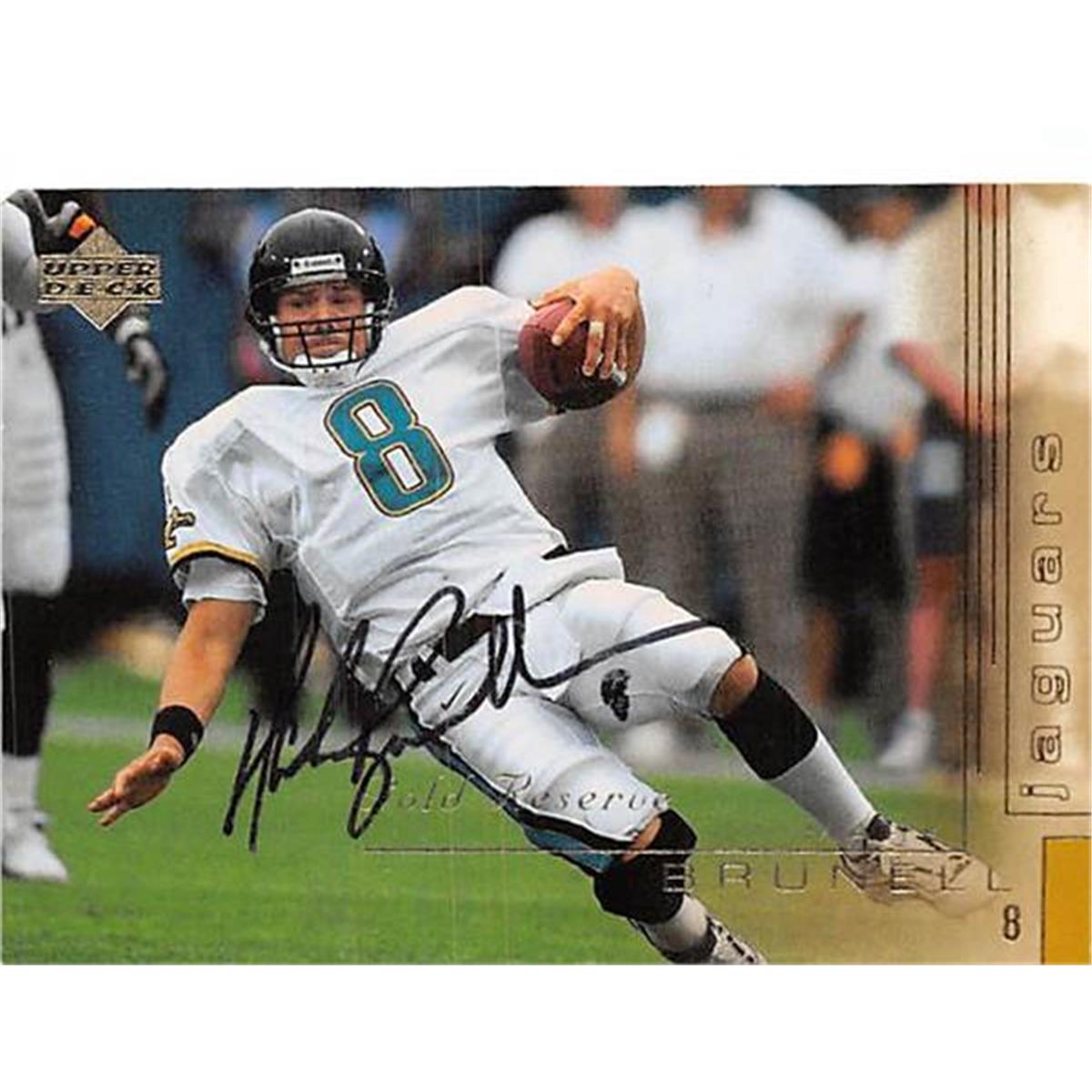 Picture of Autograph Warehouse 377229 Mark Brunell Autographed Football Card - Jacksonville Jaguars QB 2000 Upper Deck No.69