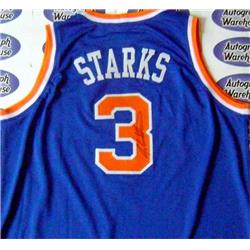 Picture of Autograph Warehouse 377578 John Starks Autographed Jersey&#44; Road Blue - New York Knicks