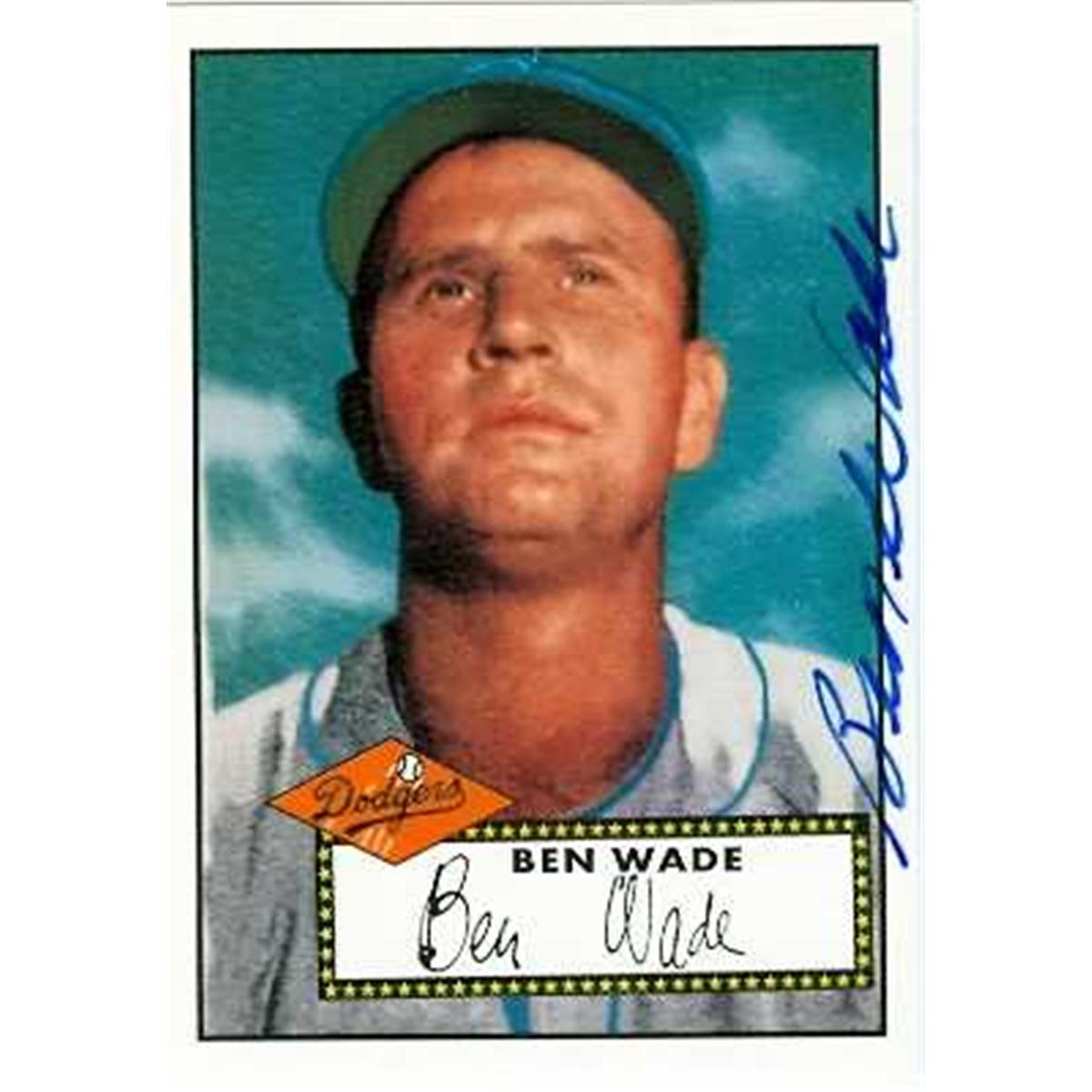 Picture of Autograph Warehouse 106988 Ben Wade Autographed Baseball Card - Brooklyn Dodgers 1995 Topps Archives No.29 1952 Topps Style