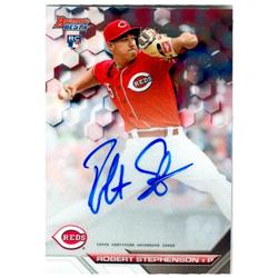 388149 Robert Stephenson Autographed Baseball Card - Cincinnati Reds Pitcher 2016 Topps Bowman Best Chrome No.B16RS Certified Rookie