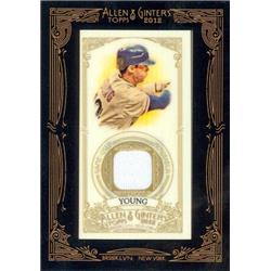 388329 Michael Young Player Worn Jersey Patch Baseball Card - Texas Rangers 2012 Topps Allen & Ginters No.AGRMY