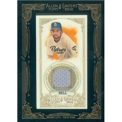388351 Heath Bell Player Worn Jersey Patch Baseball Card - San Deigo Padres 2012 Topps Allen & Ginters No.AGRHB