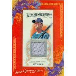 388361 Andre Ethier Player Worn Jersey Patch Baseball Card - Los Angeles Dodgers 2010 Topps Allen & Ginters No.AGRAE