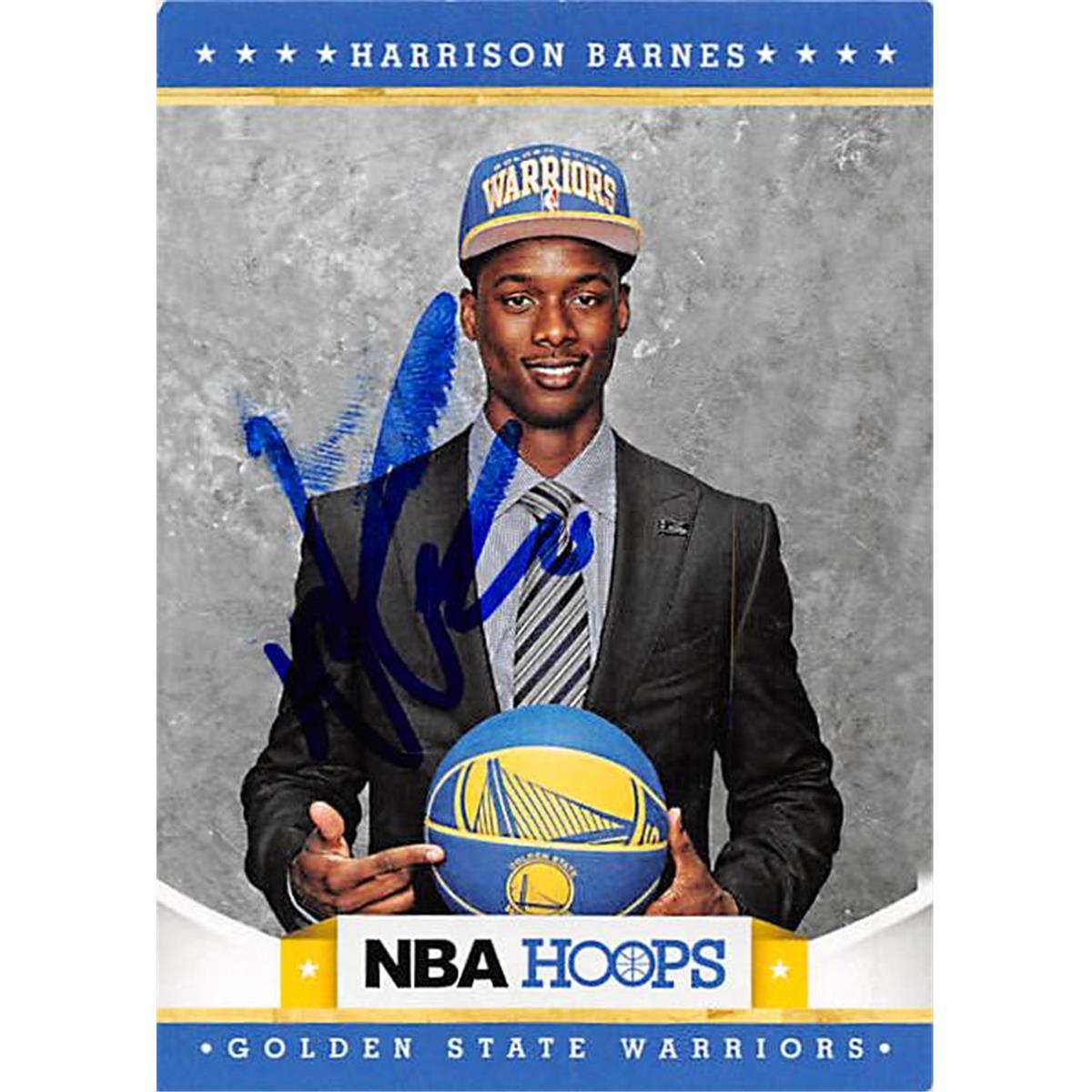 Picture of Autograph Warehouse 388451 Harrison Barnes Autographed Basketball Card - Golden State Warriors 2012 Panini Hoops No.281 Rookie
