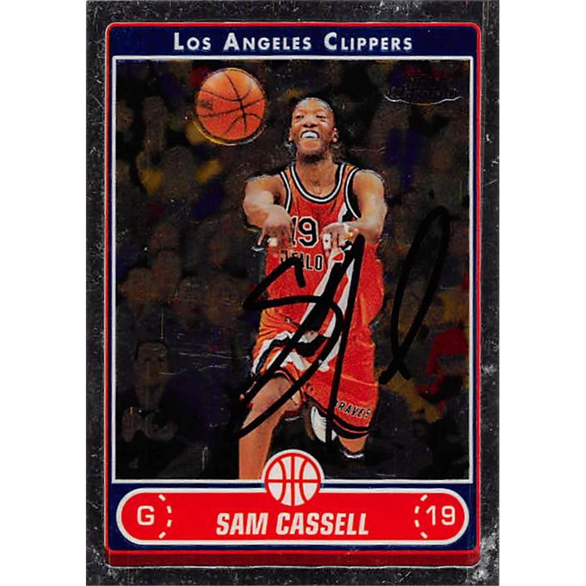 Picture of Autograph Warehouse 388512 Sam Cassell Autographed Basketball Card - Los Angeles Clippers 2007 Topps Chrome No.68