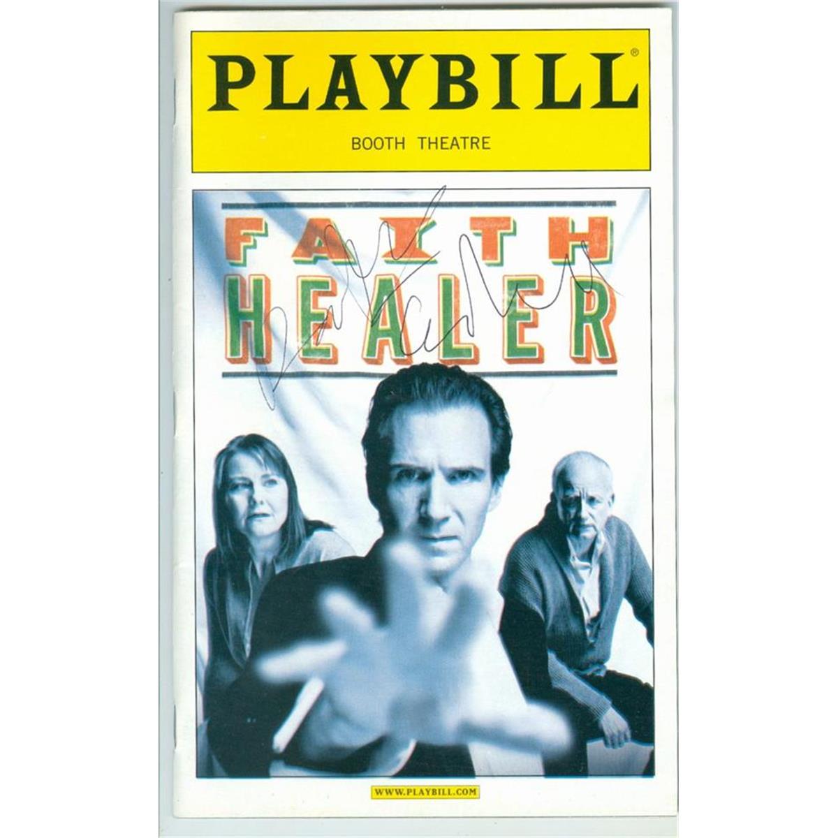 Picture of Autograph Warehouse 365339 Ralph Fiennes & Ian Mcdiarmid Autographed Broadway Playbill Faith Healer