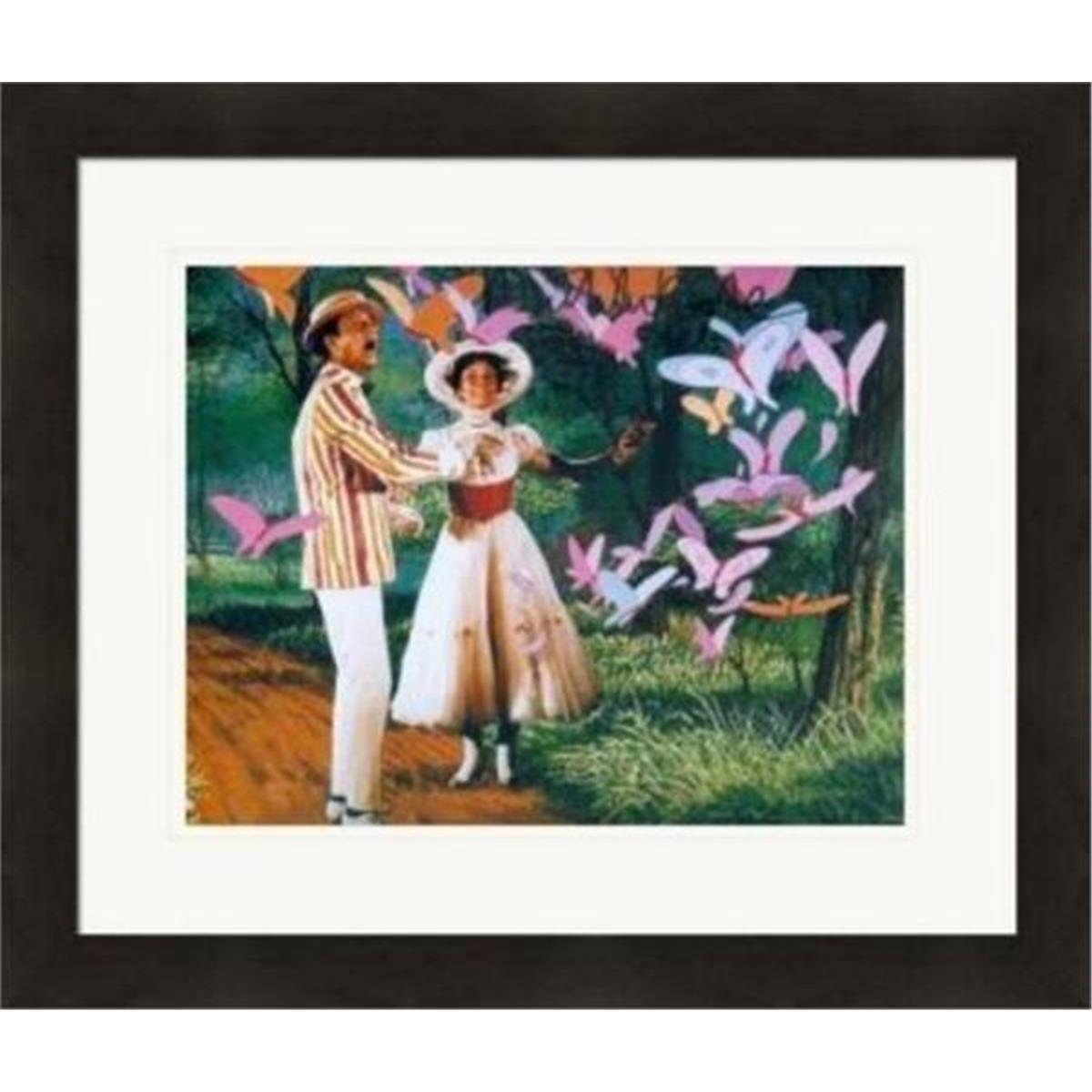 388060 8 x 10 in. Mary Poppins Matted & Framed Photo - Julie Andrews with Facsimile Signature of Dick Van Dyke No.SC1 -  Autograph Warehouse