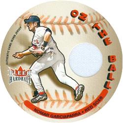 388157 Nomar Garciaparra Player Worn Jersey Patch Baseball Card - Boston Red Sox 2003 Fleer Hardball No.OTBNG Game Used Insert Edition