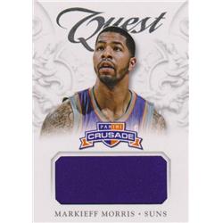 Picture of Autograph Warehouse 388257 Markieff Morris Player Worn Jersey Patch Basketball Card - Phoenix Suns 2013 Panini Crusade Quest No.55