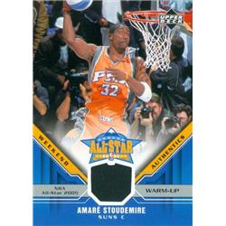 Picture of Autograph Warehouse 388334 Amare Stoudemire Player Worn Jersey Patch Basketball Card - Phoenix Suns 2005 Upper Deck All Star No.ASWAS