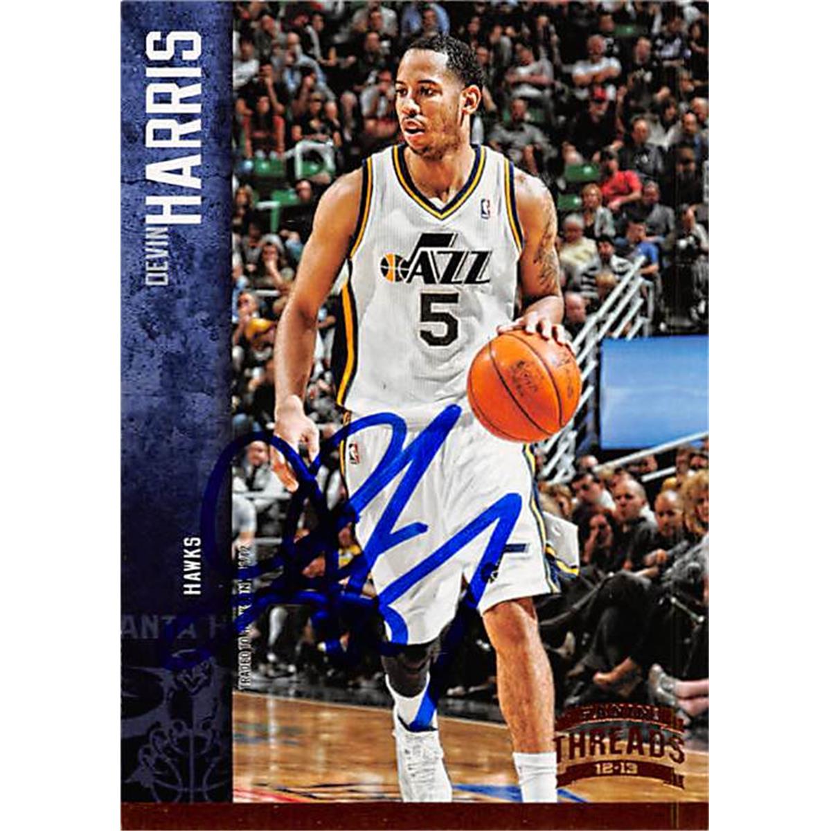 Picture of Autograph Warehouse 388481 Devin Harris Autographed Basketball Card - 2012 Panini Threads 140