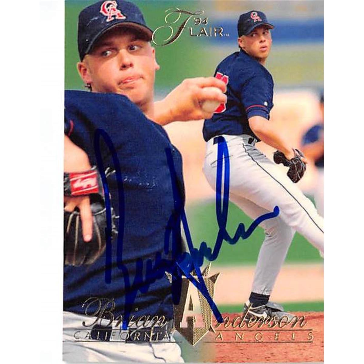 365480 Brian Anderson Autographed Baseball Card - 1994 Fleer Flair 19