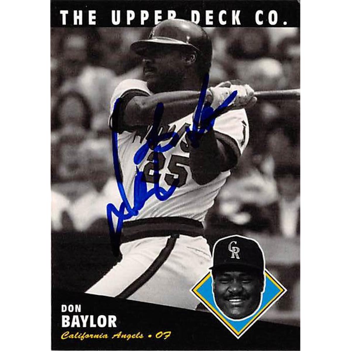 Picture of Autograph Warehouse 365512 Don Baylor Autographed Baseball Card - 1994 Upper Deck 179 All Time Heroes