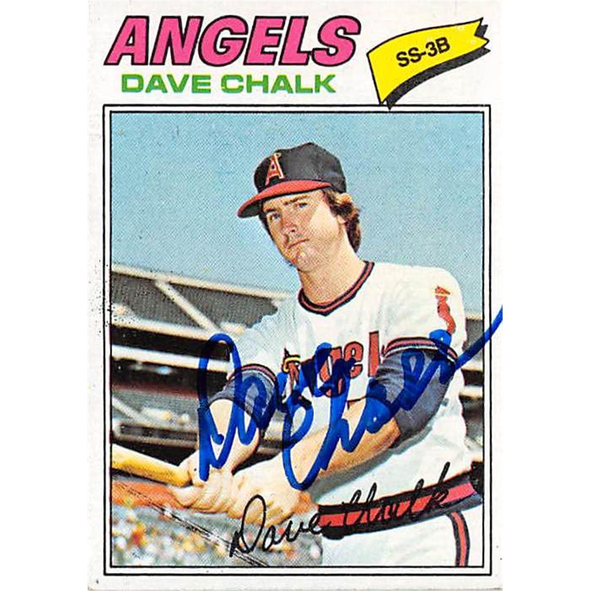 Picture of Autograph Warehouse 365640 Dave Chalk Autographed Baseball Card - 1977 Topps 315