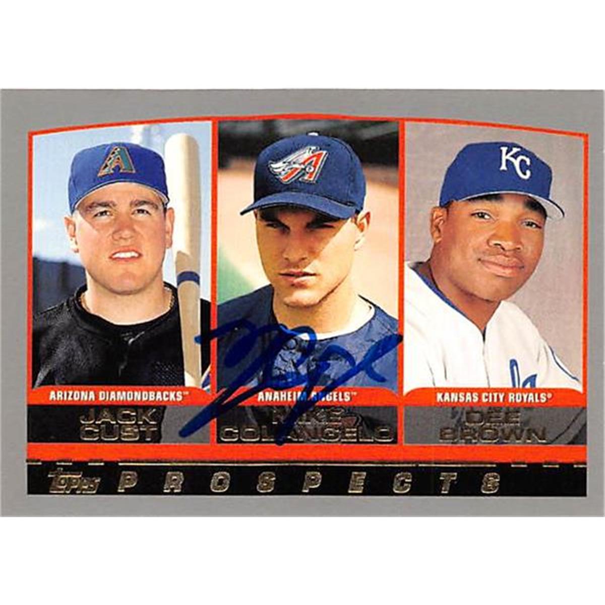 365648 Mike Colangelo Autographed Baseball Card - 2000 Topps 202
