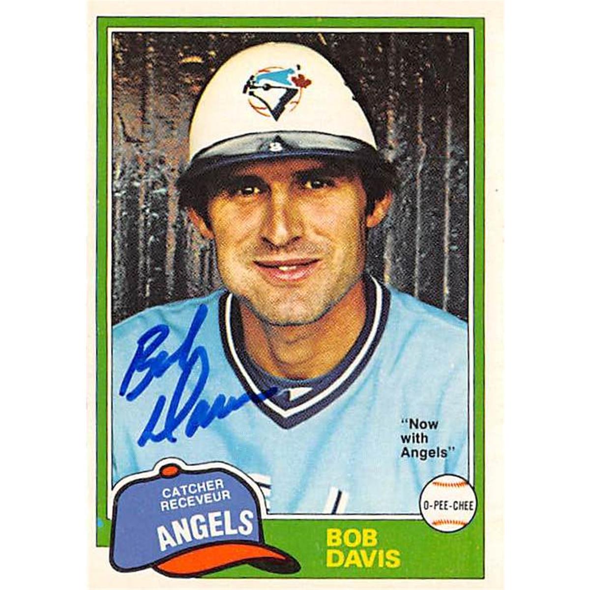 Picture of Autograph Warehouse 365660 Bob Davis Autographed Baseball Card - 1981 O Pee Chee 221