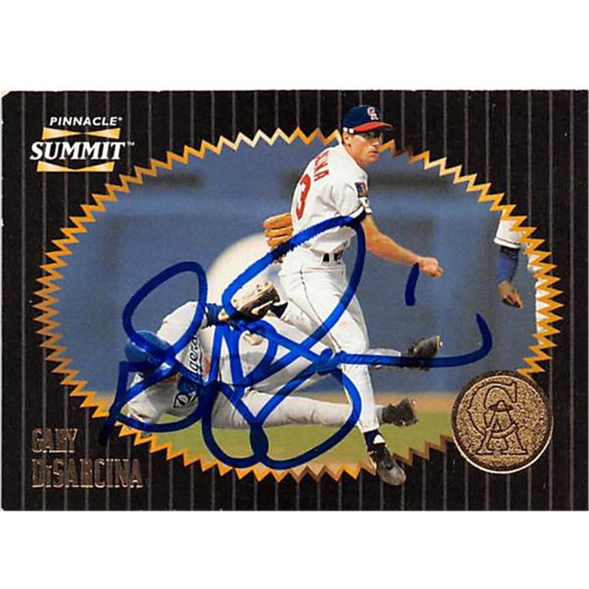 Picture of Autograph Warehouse 365691 Gary Disarcina Autographed Baseball Card - 1996 Pinnacle Summit 114